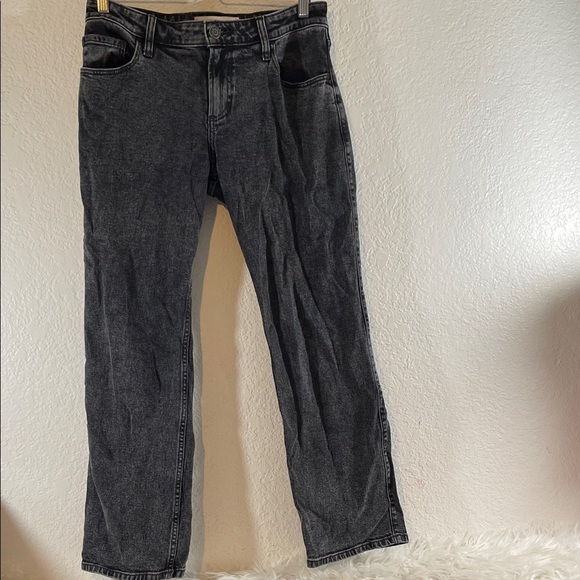 HOLLISTER Low Rise Relaxed Straight Washed Black Denim Jeans Size 4 - Picture 2 of 9